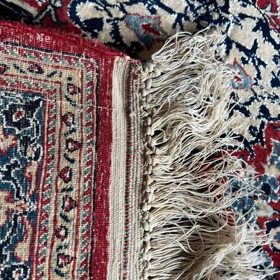 Authentic Hand Knotted Nain Tabas Persian Rug of Wool and Silk