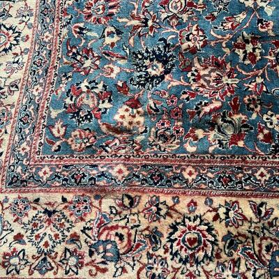 Authentic Hand Knotted Nain Tabas Persian Rug of Wool and Silk