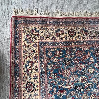 Authentic Hand Knotted Nain Tabas Persian Rug of Wool and Silk