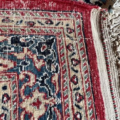 Authentic Hand Knotted Nain Tabas Persian Rug of Wool and Silk