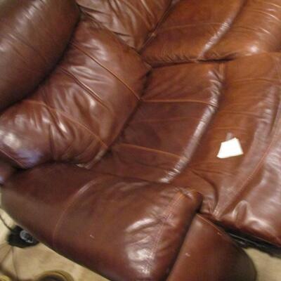 Double Recliner Leather Sofa