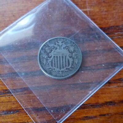 LOT 47    1866 THREE CENT COIN