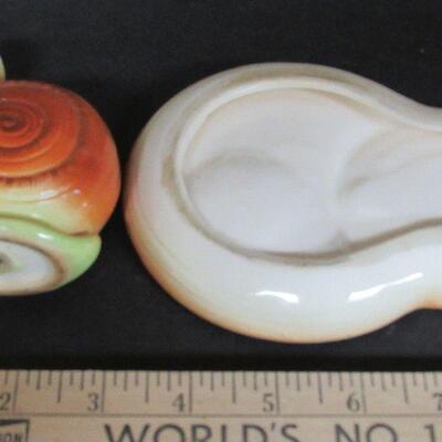 Vintage Enesco Hard to Find Snappy Snail Shaker and Spoon Rest Set