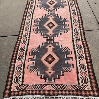 Bold Handcrafted Persian Kilim Runner 52 x 115