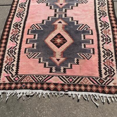 Bold Handcrafted Persian Kilim Runner 52 x 115