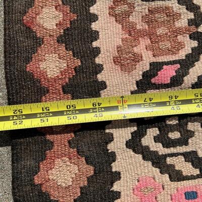 Bold Handcrafted Persian Kilim Runner 52 x 115