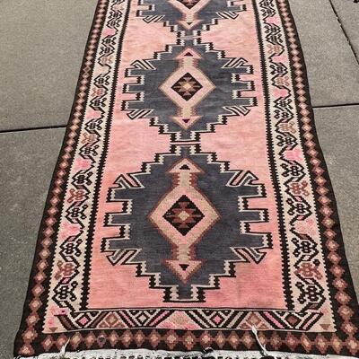 Bold Handcrafted Persian Kilim Runner 52 x 115