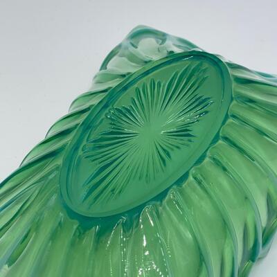 Fostoria Blue & Green Vase/Dish/Bowl