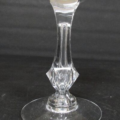Vintage Tiffin Palias Versailles Set of 7 Vintage Matching Etched Tall Wines, 6 3/4" Tall