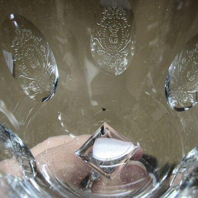 Vintage Tiffin Palias Versailles Set of 7 Vintage Matching Etched Tall Wines, 6 3/4" Tall