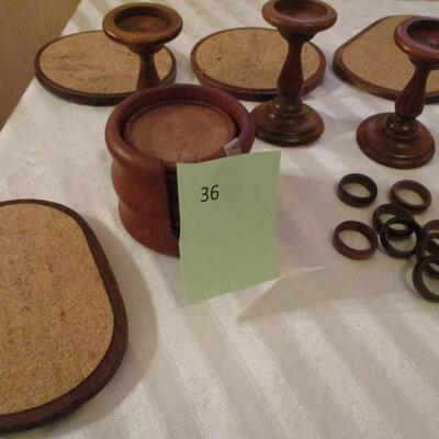 Coasters, candle holders, napkin rings, trivets