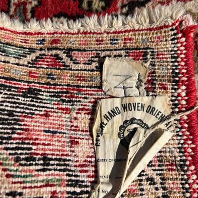 Small Hand Loomed Red Oriental Area Rug 25 X 33