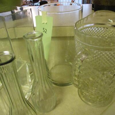 Anchor Hocking Wexford Pitcher. Glass Vases