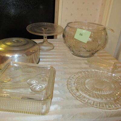 Punch Bowl and Glass Dishes