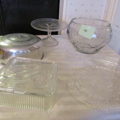 Punch Bowl and Glass Dishes
