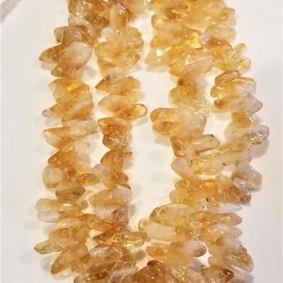 Lot #19  3 Nice Natural Stone Necklaces - Amethyst, Lemon Quartz, Rose Quartz