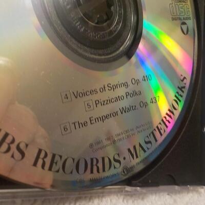 Johann Strauss and Wolfgang Mozart CD's with dozens of great hits.
