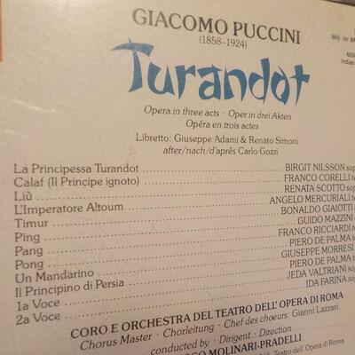 Puccini in Turandot, Nilsson Scotto, Corelli, Opera Acts 1,2,3, on CD.