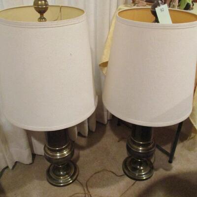 Table Lamps w/Brass Base