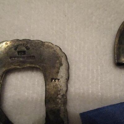 Sterling Silver Buckle, Flag pins