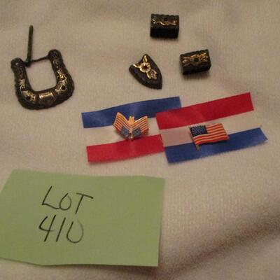 Sterling Silver Buckle, Flag pins