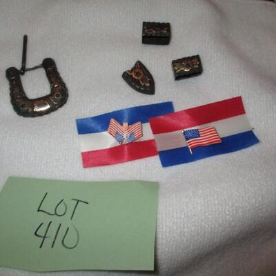 Sterling Silver Buckle, Flag pins
