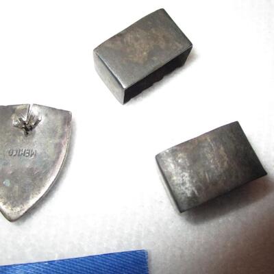 Sterling Silver Buckle, Flag pins