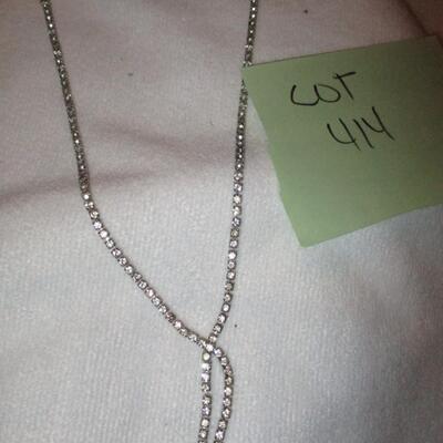 Faux Diamond chain necklace