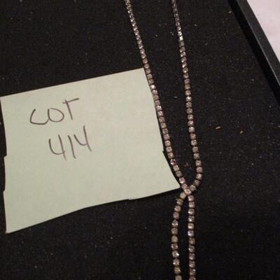 Faux Diamond chain necklace