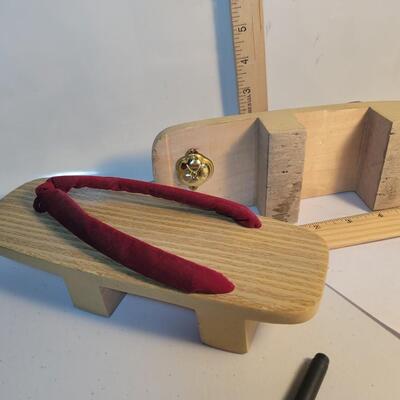 Traditional Oriental bamboo shoes