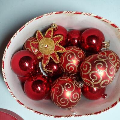Box of Cristmas ornaments