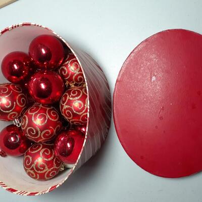 Box of Cristmas ornaments