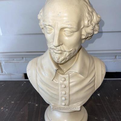 Lot 38  Vintage Plaster Bust of William Shakespeare