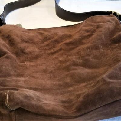 Lot #25  Vintage Brown Suede COACH handbag