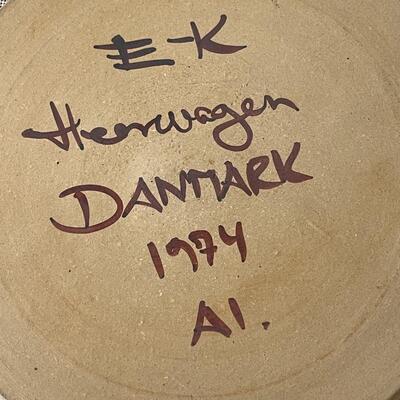 Lot 48 E-K Heerwagen Danmark Art Pottery Bowl 1974 Tree of Life