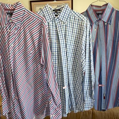 Lot 55 Tommy Hilfiger 3 Lonng Sleeve Shirts Size Large