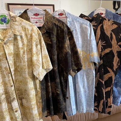Lot 57 Group 6 Cotton Blend Hawaiian Shirts Size Large