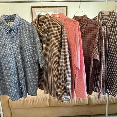 Lot 61 Group 6 Shirts Long & Short Sleeve 2 Eddie Bauer Large