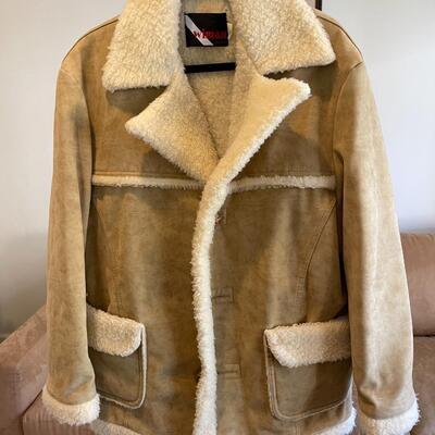 Lot 64 Western Style Jacket Suede Shearling Size Medium