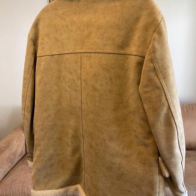 Lot 64 Western Style Jacket Suede Shearling Size Medium