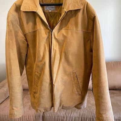 Lot 69 Vintage Leather Suede Jacket Zip Front Size Large