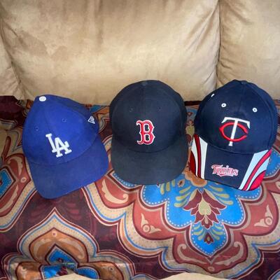 Lot 72 Baseball Caps 3 LA Dodgers Twins Boston