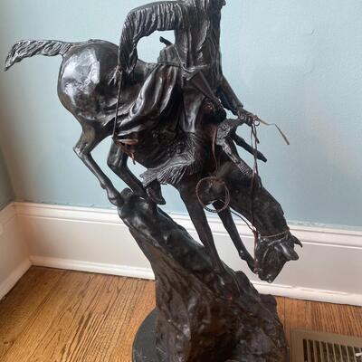 "Mountain Man" Bronze Sculpture After Frederic Remington