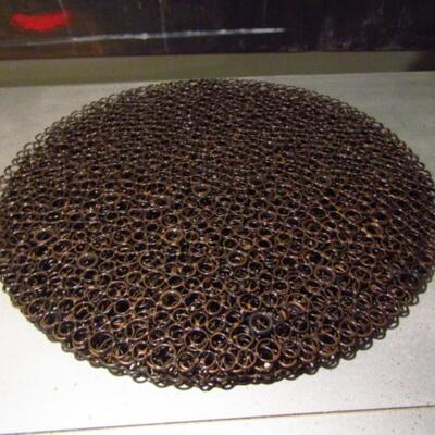 Set of Round Wire Mesh Place Mats- 6 Pieces