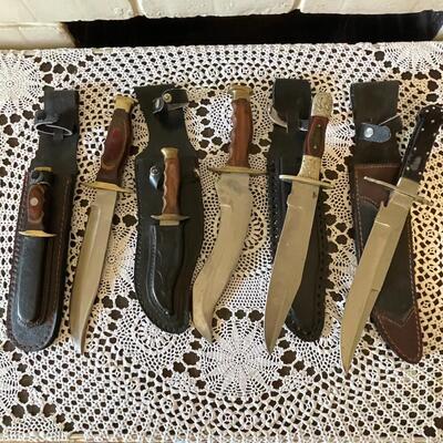 Lot 88 Collection 4 Knives w/Sheaths 2 Double Knife Pakistan