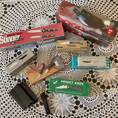 Lot 93 Boxes of Knives 17pcs Foreign Made Pocket Hunting 3" - 8"