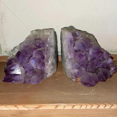 Lot 106 Geode Amethyst Crystal Book Ends
