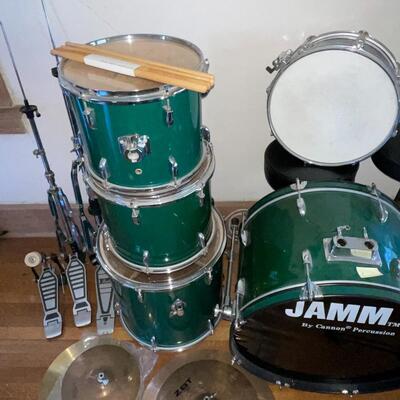 Lot 113 JAMM Drum Set Stands Cymbals by Cannon Percussion