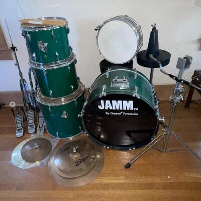 Lot 113 JAMM Drum Set Stands Cymbals by Cannon Percussion