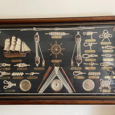 Lot 115 Framed Under GlassNautical Sailors Knots Boats 28x17
